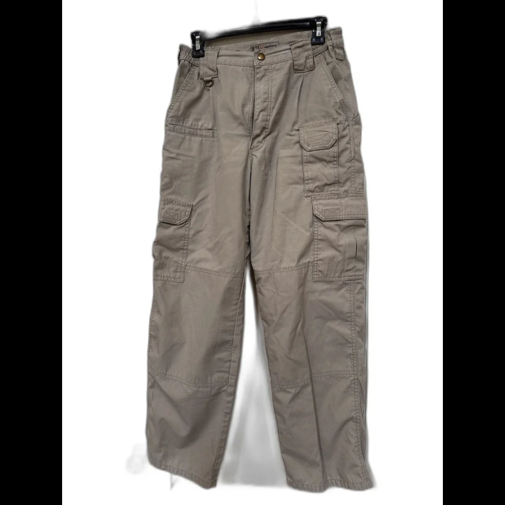 511 Tactical Pro Pants Mens Tag 30x30 Beige RipStop Cargo Workwear 5.11
